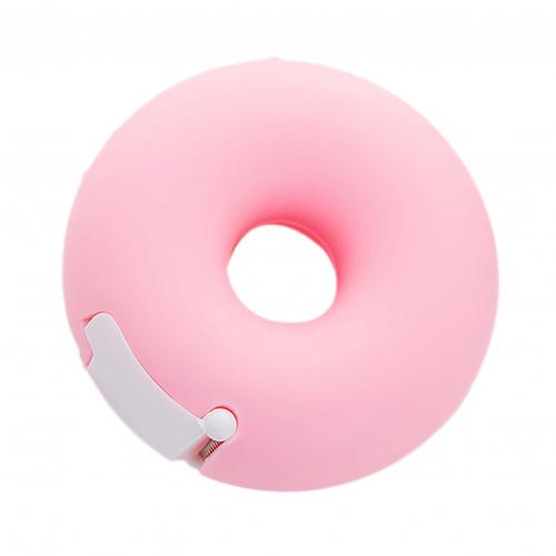 Cute Masking Tape Cutter Candy Color Pink Blue Heart Styling Washi Cutter Office Cute Clear Tapes Dispenser Washi Holders: Pink Donut