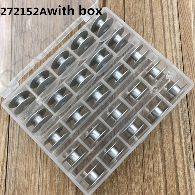 Carretes de plástico transparente para máquina de coser, 25 bobinas con caja de almacenamiento de hilo, accesorios de costura para el hogar, herramientas de costura, 1 Juego por lote: 11