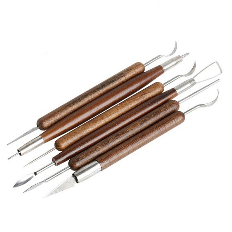 6 pcs Klei Gereedschap Polymeer Klei Aardewerk Keramiek Beeldhouwen Carving Modeling Tools Handgemaakte Ambachtelijke Kunst Mes Set