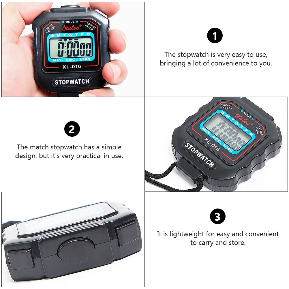 Cronómetro de entrenamiento multifunción, cronómetro para correr, reloj Digital, árbitro, 1 ud.