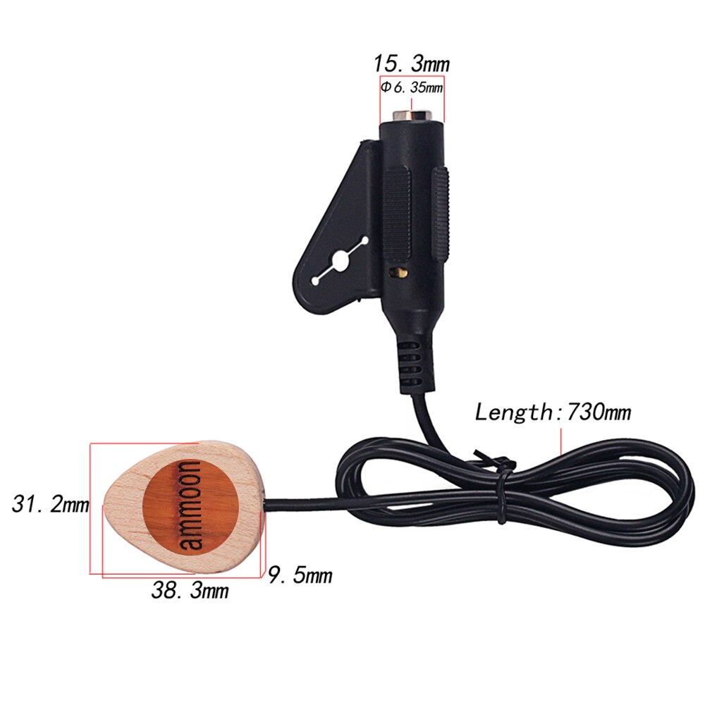 ammoon Heart-shaped Guitar Pickup Spruce Wood Piez... – Grandado