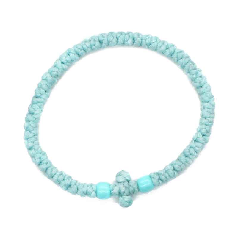 Pulsera cuerda oración ortodoxa única, cadena pulsera tejida cristiana griega griega: Verde oscuro