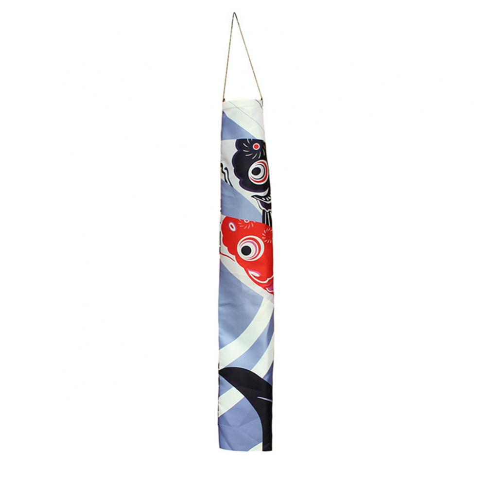 Calcetín de viento de pez de dibujos animados, de 70/140cm, Koinobori japonés: 140cm Red Black