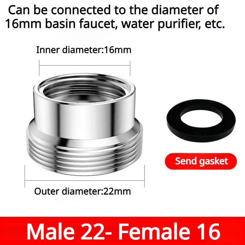 1 teile/los M22 zu M20 M18 M28 Gewinde Edelstahl Stecker Wasserhahn Gelenke Wasserfilter Zubehör Küche Wasserhahn Adapter