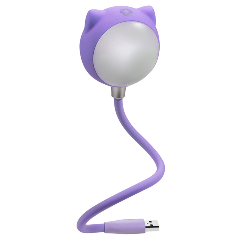 DISOUR Mini Bluetooth Speaker Wireless USB Interface with Touch Adjustable LED Light Cartoon Subwoofer Small Sound Night Light: Purple