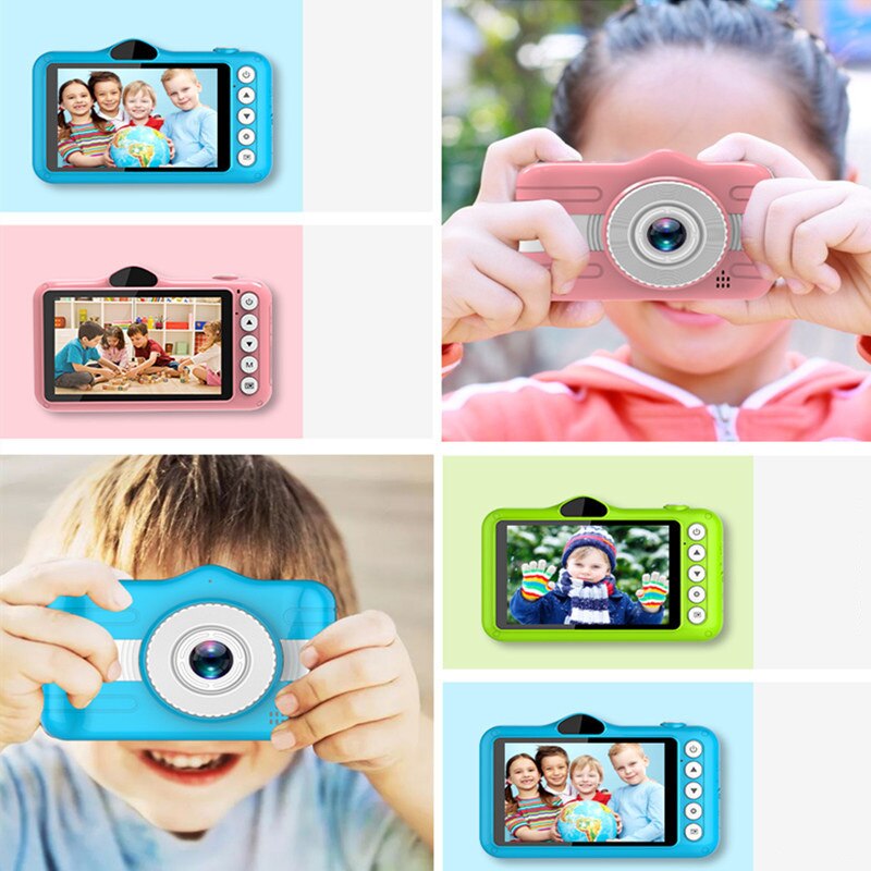 Slimme Kinderen Camera Voor Schieten Foto 3.5 "Dual Lens 12MP Digitale Speelgoed Camera Mini Foto Video Camera Voor kinderen Meisjes