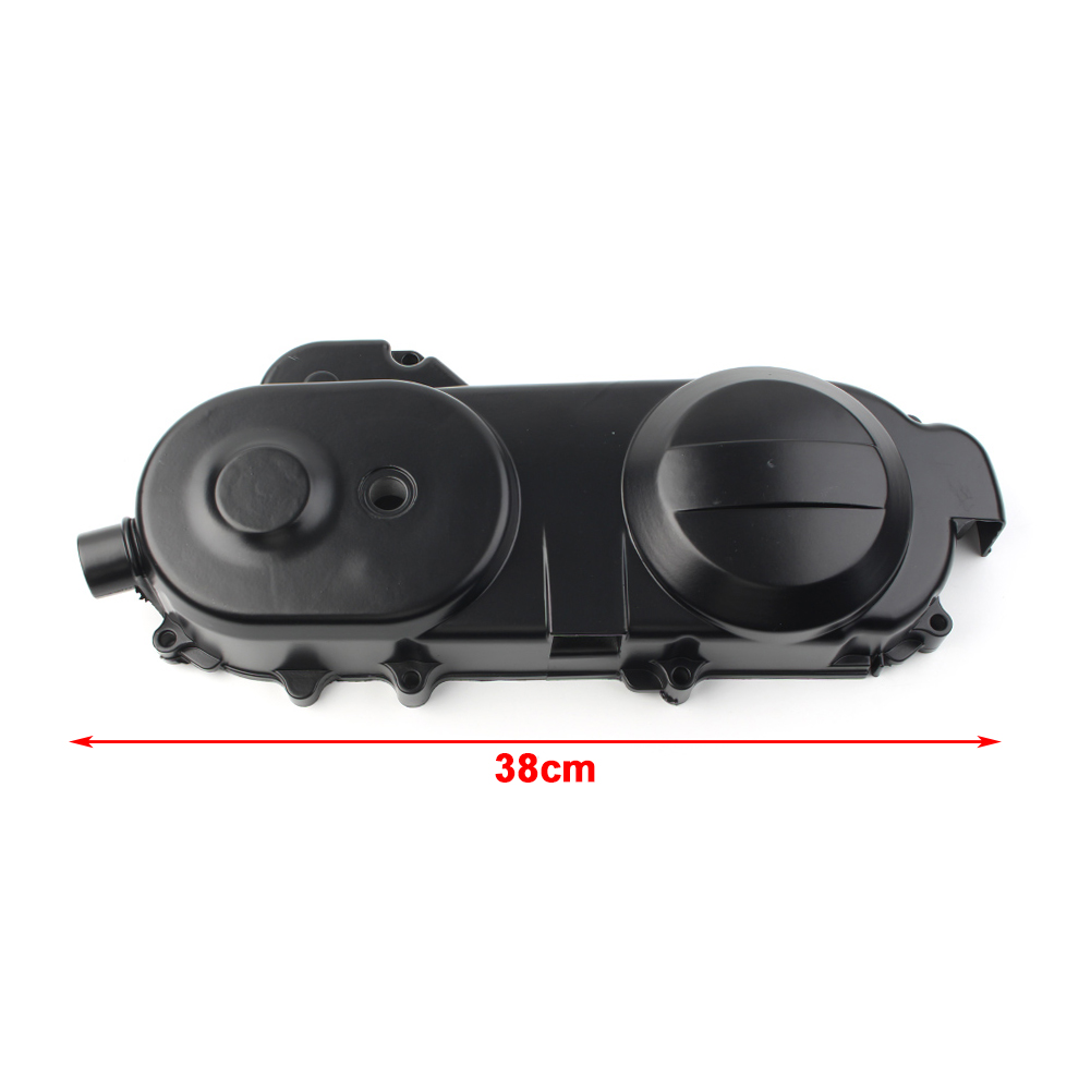 Cubierta de Motor de cigüeñal, cubierta de ciclomotor de 49cc 50cc, carcasa corta, izquierda GY6, Scooter QMB139, color negro