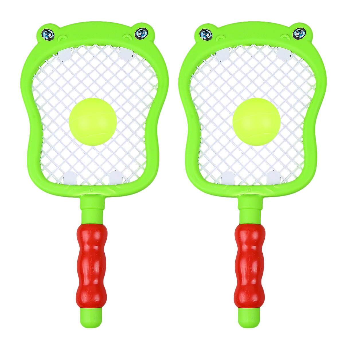 1 sæt børnetennisracket badminton racetsæt med bolde indendørs og udendørs sportslegetøj til børn børn - søhestemønster