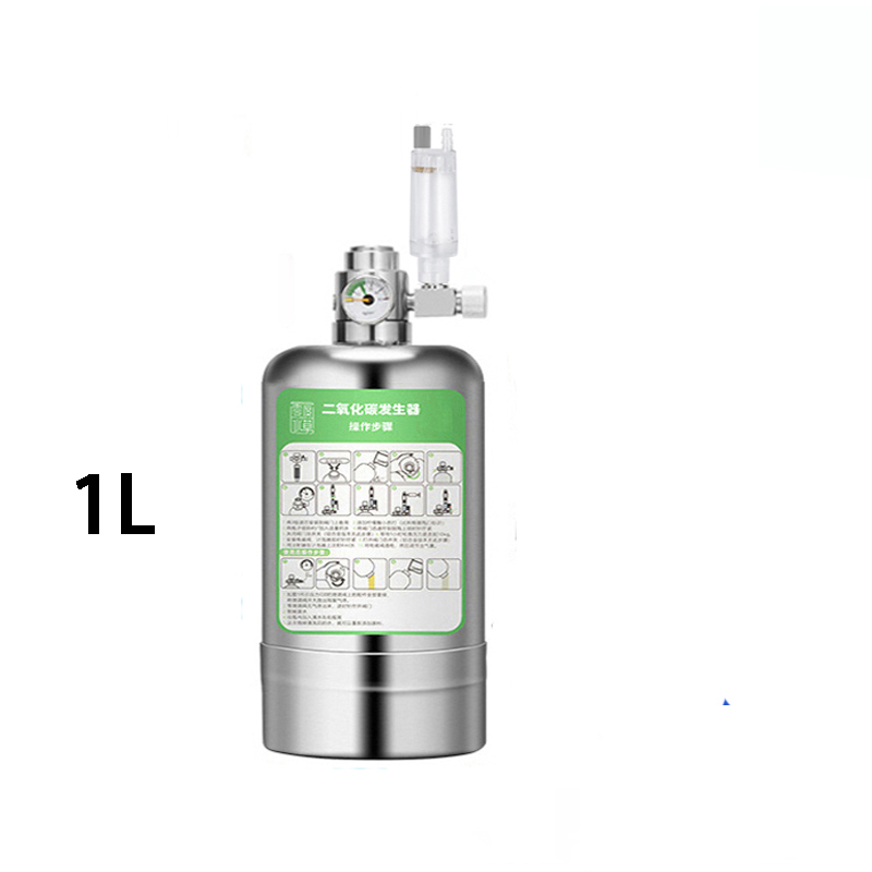 Aquarium CO2 Generator systeem Kit RVS CO2 Cilinder Generator Systeem Kooldioxide Reactor Kit Voor Plant Vis: WHITE