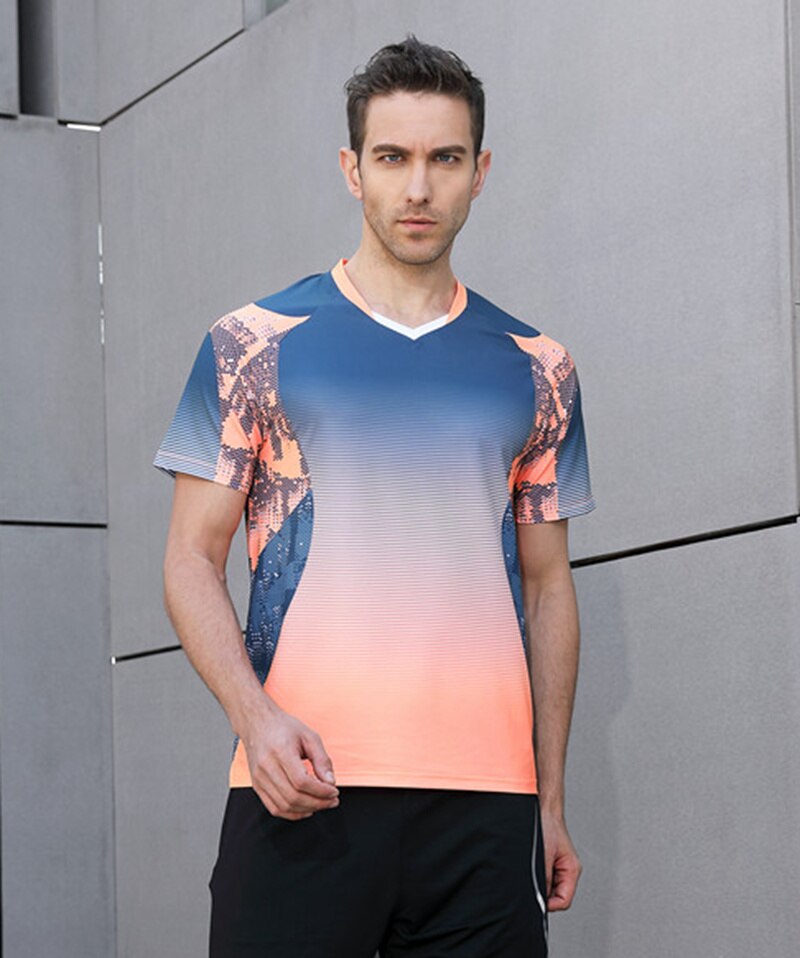Running Sport Outdoor Quick Dry Breathable Badminton Shirt,Women/Men Table Tennis Team Game Custom T Shirts: M1026 Men / XL