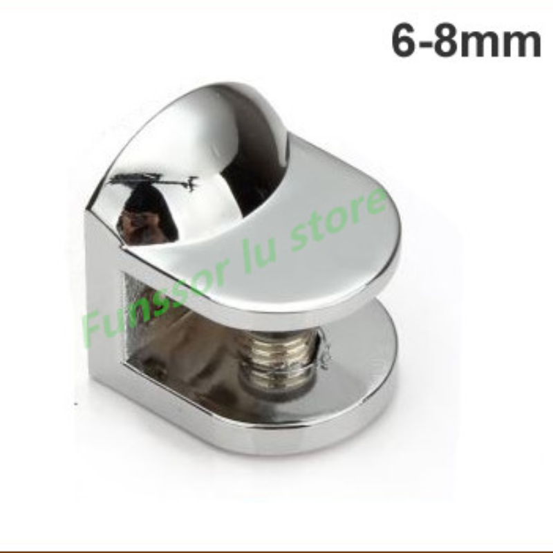 small gloss alloy glass clip/clamp, shelf clip,glass laminates Shelf support ,glass thickness:6-8MM Bathroom Hardware