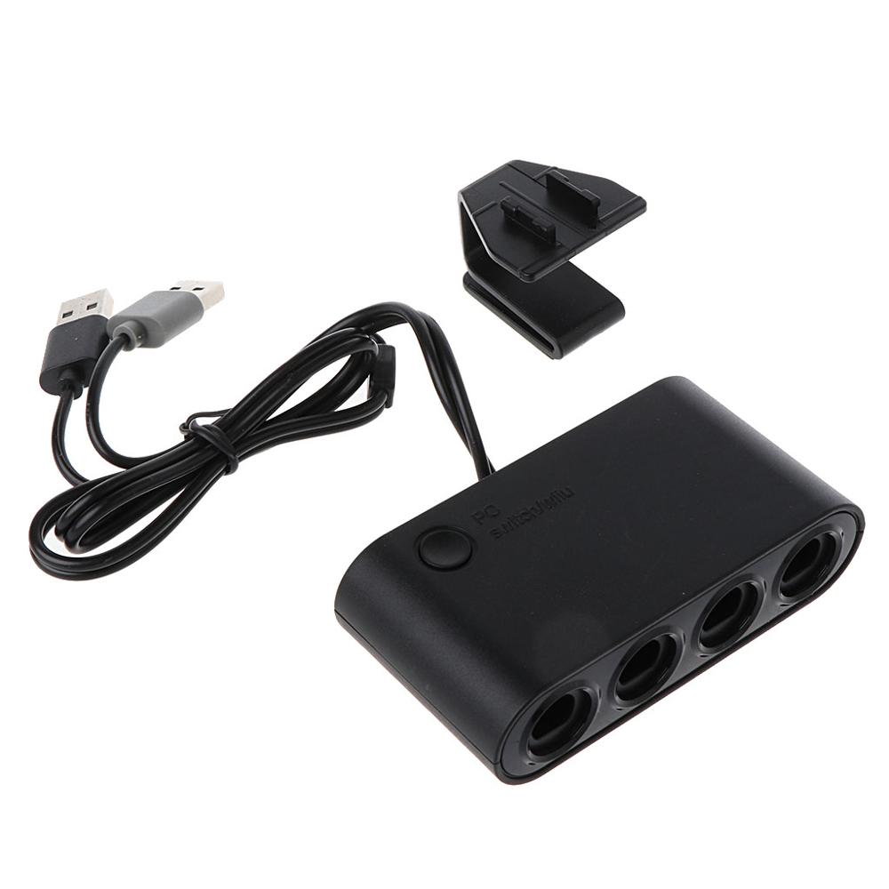 1Set 3 In 1 4 Poorten Gc Handvat Om Wiiu/Pc/Switch Converter Adapter Voor Pc Game gamecube Gc Controllers Accessoires