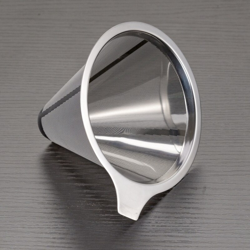 Stainless Steel Reusable Drip Coffee Filters Dripper Pour Over Coffee Filter Funnel Metal Mesh Basket Coffeeware Barista Tools