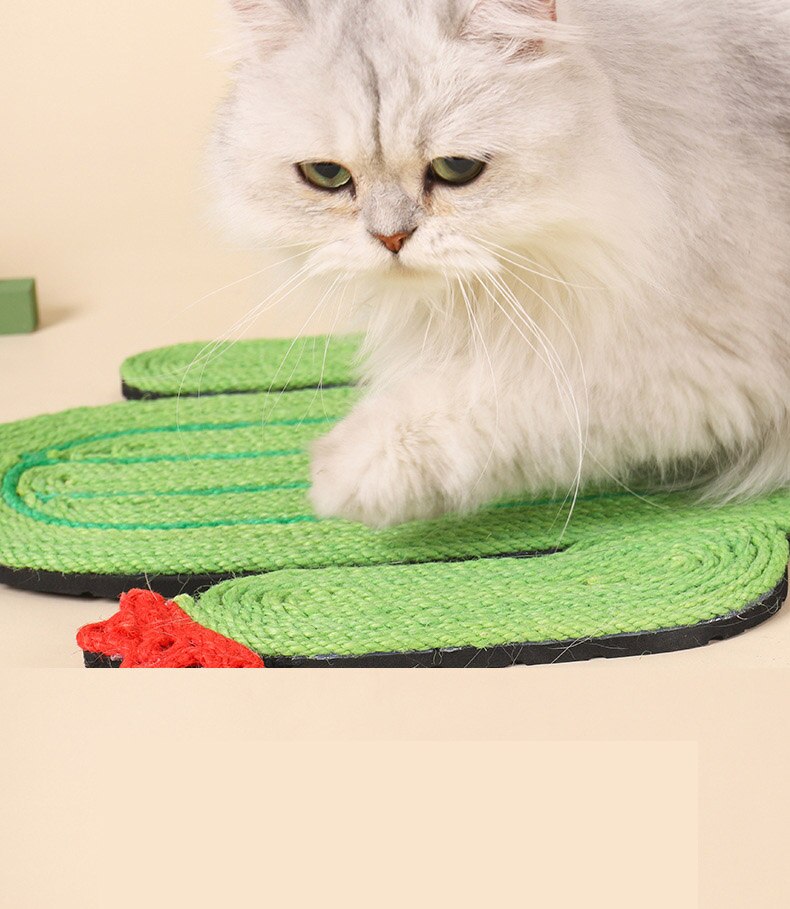 Mata robić drapania kota naturalny sizal filc trwały drapak dla kota kaktus w kształcie sizalu mata robić drapania dla kotów meble ochronne