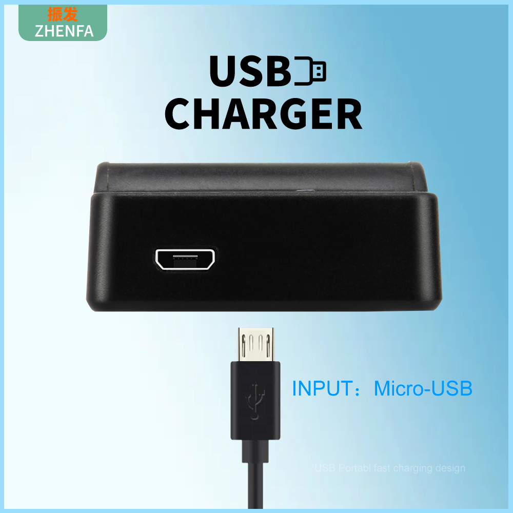 Zhenfa USB Batterie Ladegerät für Olymp FE-220D FE-230 FE-240 FE-250 FE-280 FE-290 FE-300 FE-320 FE-330 FE-340 FE-350 FE5500