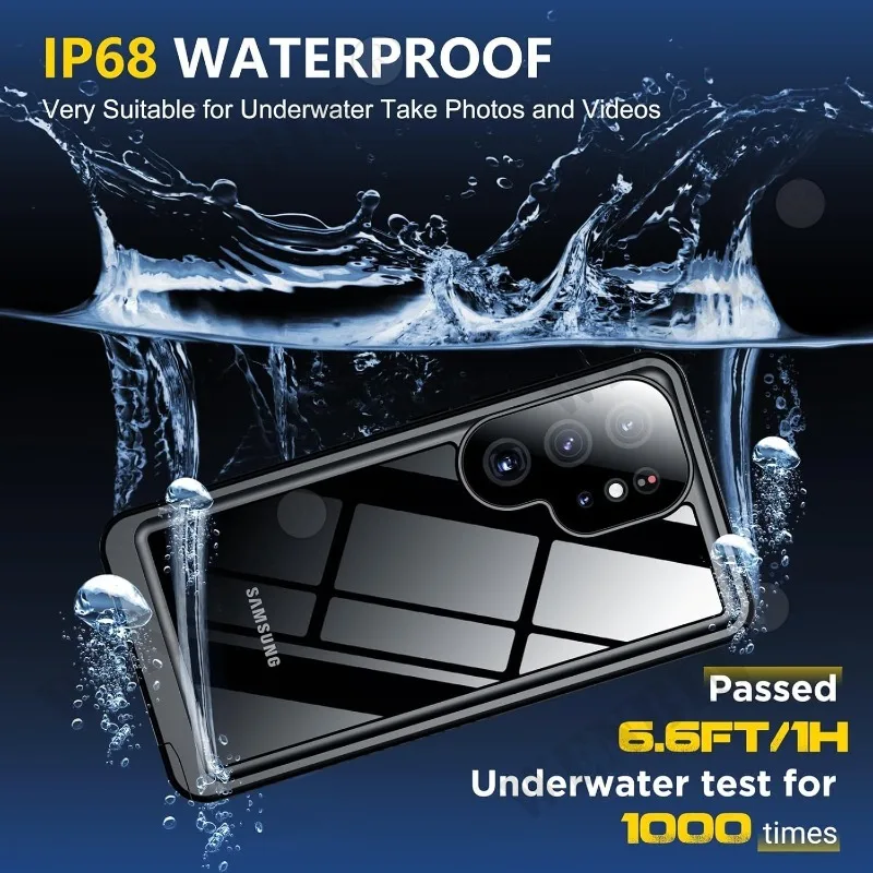 IP68 Waterproof Case For Galaxy S25 S24 S23 Ultra Plus A16 A35 A55 5G Metal Aluminum Swimming Phone Luxury Cover Capa Fundas