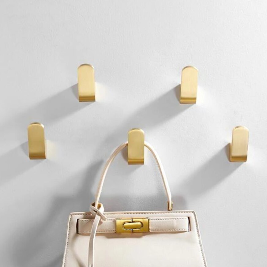 Badkamer Messing Muur Haak Jas Handdoek Haken Voor Badkamer Goud Koper Keuken Haak Kleding Haak JM210