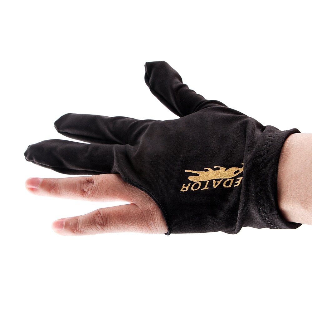 1 stücke Biliardo Glatte Verknüpfungen Hand Stickerei Lycra Stoffe Handschuhe Drei Finger trennen-Finger Handschuh Billard Zubehör