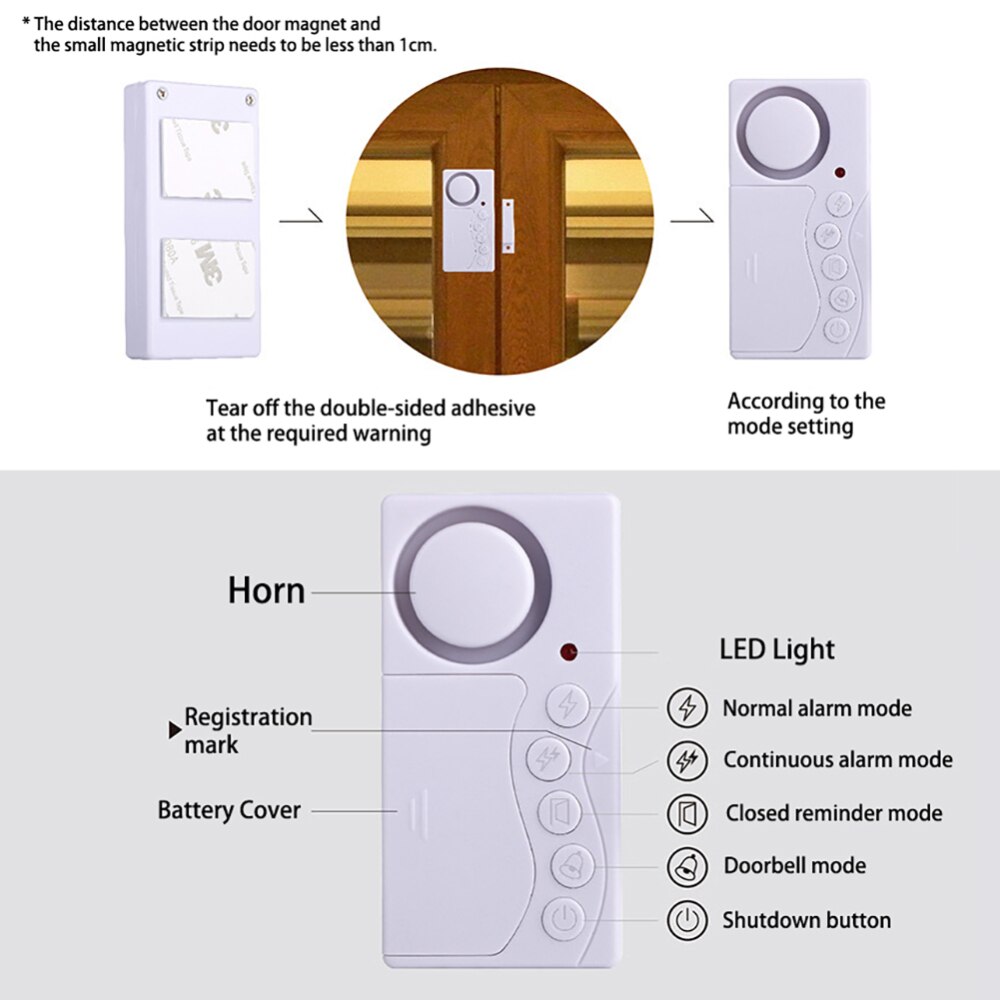 Wireless Smart Doorbe Home Window Door Burglar Security Sensor Alarm System For Home Security System Intelligent Remote Control
