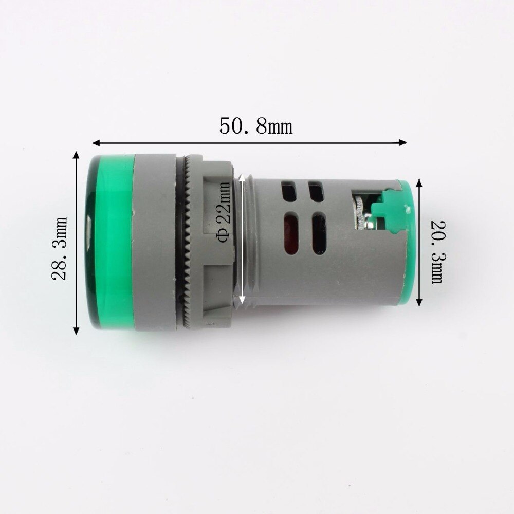Digital Display Voltmeter 22 MM Lights Tester Tools AC 60V-450V Indicator Voltmeter tester ammeter and Current transformer