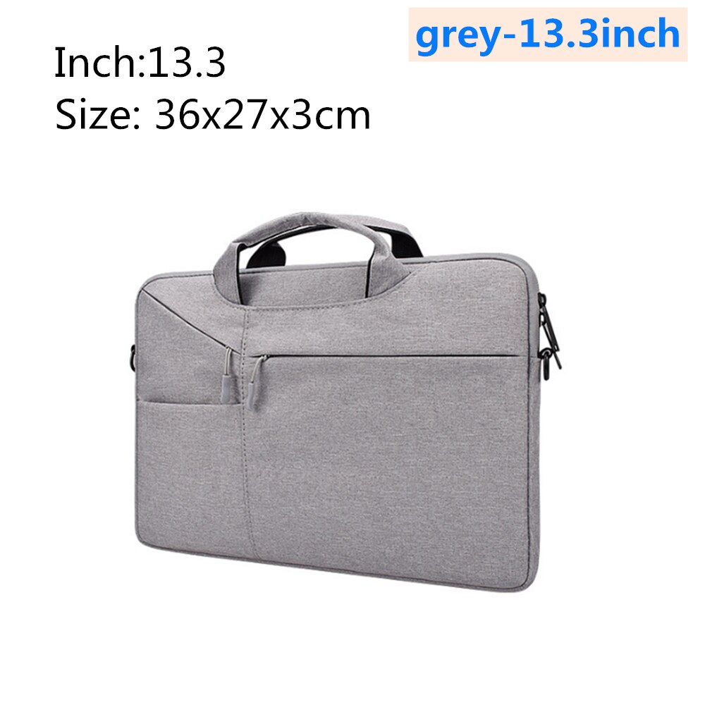 Waterproof Portable Laptop Bag Case Protective 13.3 14.1 15.4 15.6 inch Handbag Macbook Pro 15.6 for Apple liner felt briefcase: grey-13.3inch