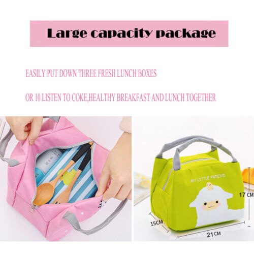 Draagbare Lunch Tas Thermische Geïsoleerde Lunch Box Tote Koeltas Bento Pouch Lunch Container School Voedsel Opslag Zakken