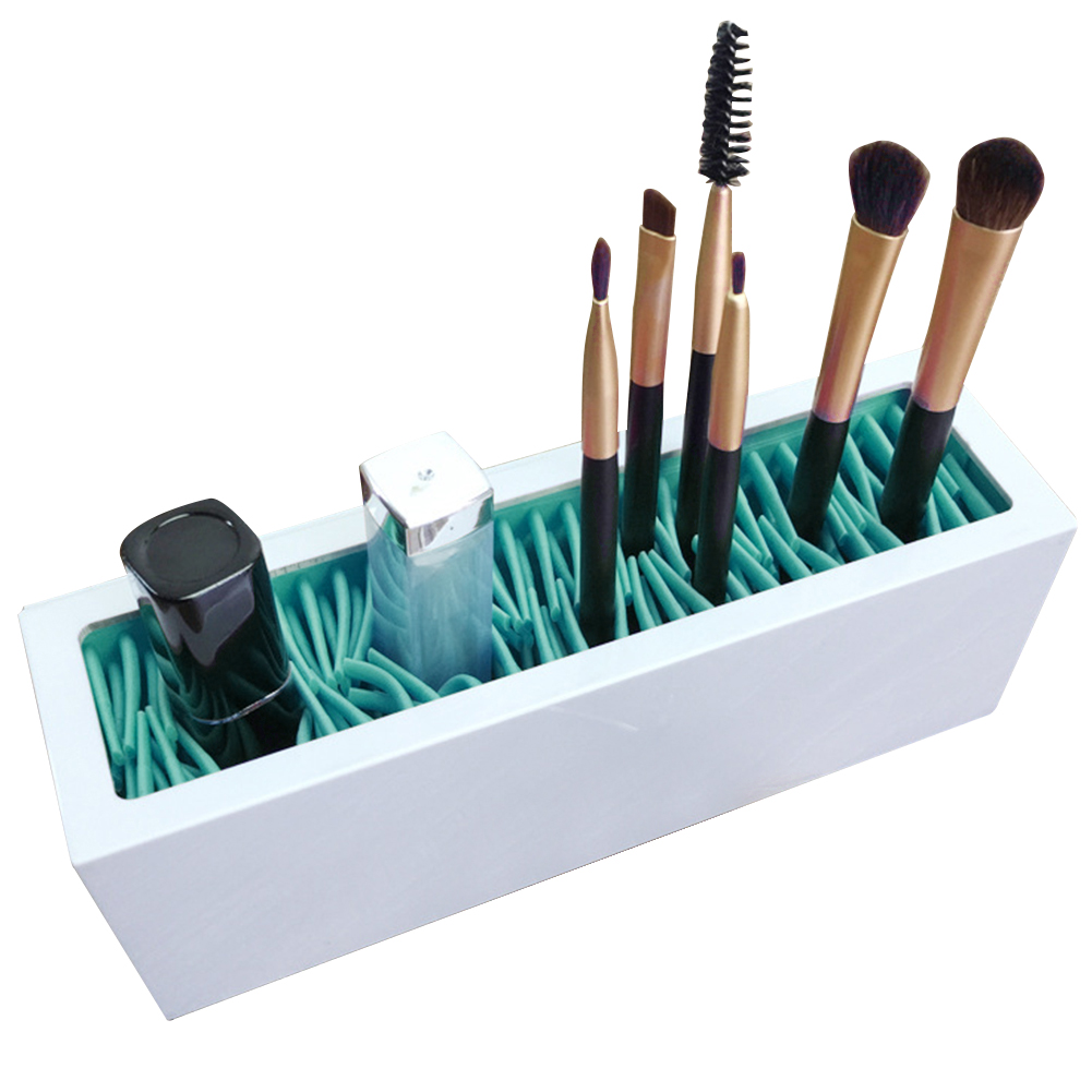 Brush Lipstick Insert Portable Storage Drawer Makeup Organizer Holder Silicone Practical Stands Display Desktop Cosmetic Case