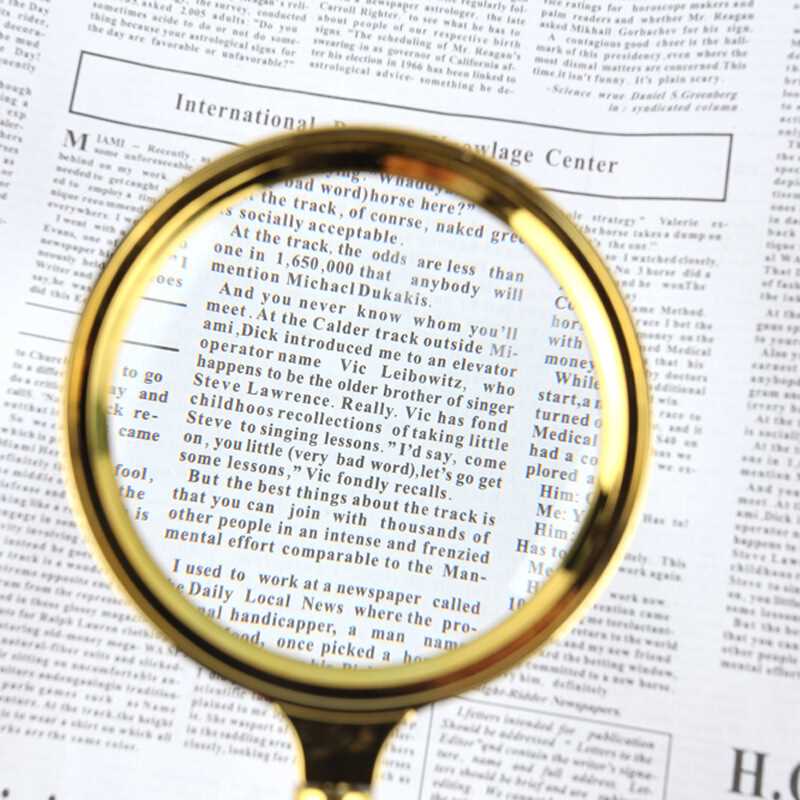 Handvat Vergrootglas Handheld Vergrootglas Koper Plating Pocket Size Reading Studenten Kinderen Ouderen Oude Man De Aged