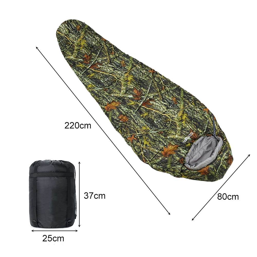 Camping Slaapzak Ultralight Waterdichte 4 Seizoen Warm Envelop Backpacken Slaapzakken Voor Outdoor Reizen Wandelen: 1600 Camouflage