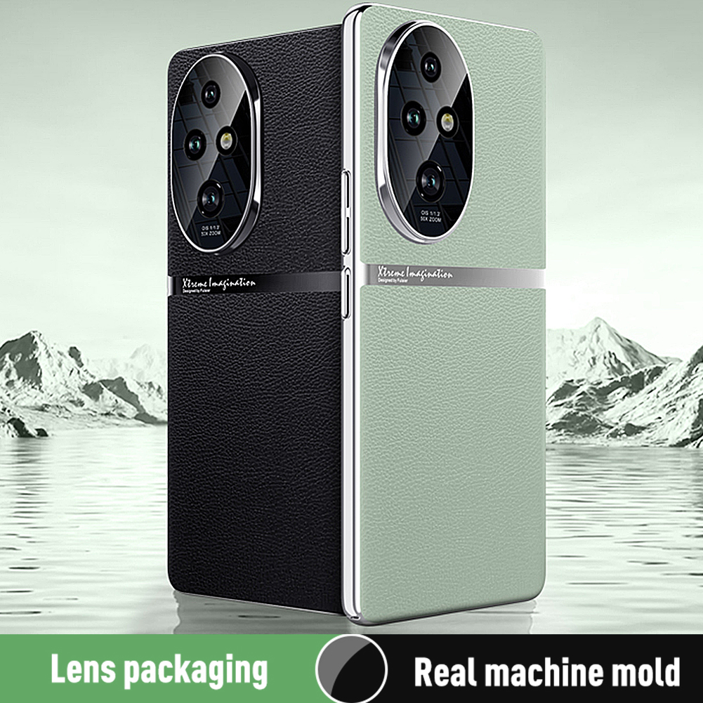 Originele Case Voor HONOR 200 Pro Luxe lederen Harde Schokbestendige Cover Voor HONOR 200 PRO Lens Bescherming Plating Skin Coque