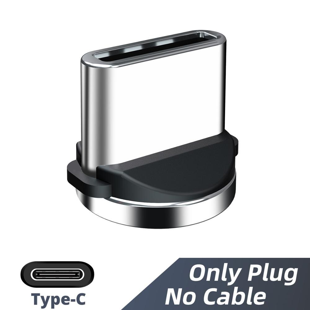 3PCS Magnetische Stecker 2 Pin Magnetic Charging Kabel Adapter Micro USB Typ C Magnet Ladung Stecker Staub Stecker Android telefon Kabel: 1PC type c plug