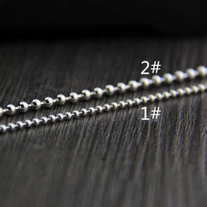 Emith Fla Authentic 100% 925 Sterling Silver Trendy Round Ball Link Chain Necklace 2.0mm Thickness Necklace Chain Jewelry Unisex