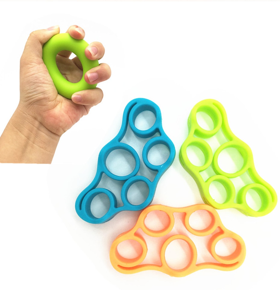 2Pcs Hand Gripper Grip Silicone Ring Hand Resistance Band Finger Stretcher-Exercise Forearm Wrist Training Carpal Expander ZXH