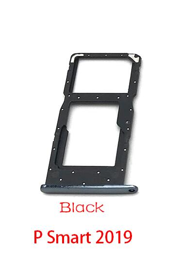 5 Stks/partij Micro Nano Sim Card Holder Tray Slot Houder Adapter Socket Voor Huawei Y7 Y6 Pro P Smart: P Smart 2019 Black
