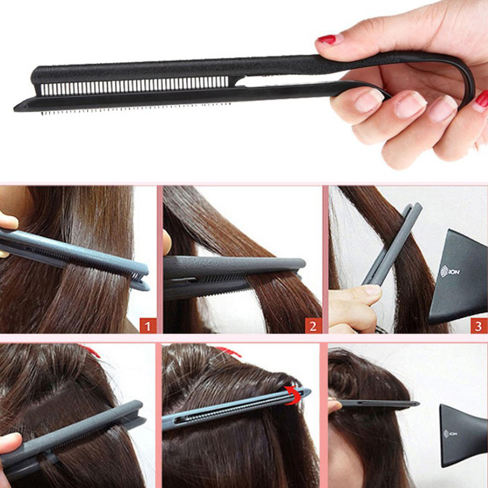 Peine de peluquería plegable para mujer y niña, alisado y utensilio de corte de pelo, herramienta suave de sujeción, pinzas para Estilismo