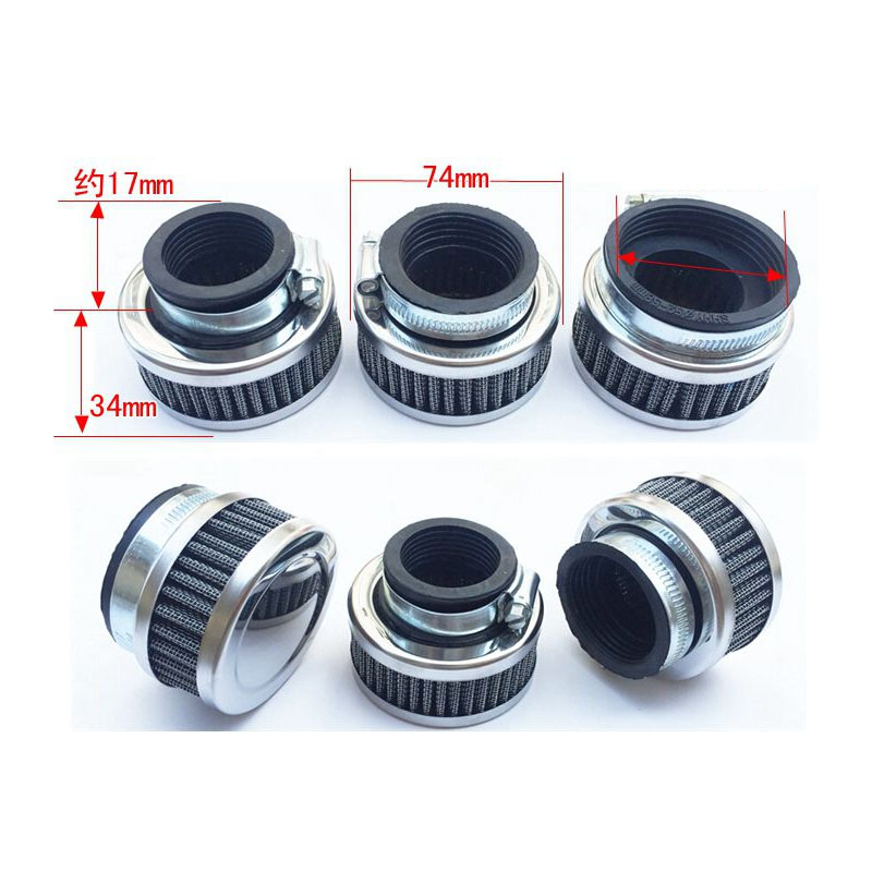 Motorsykkel rundt luftfilter 35mm 38mm 42mm 45mm 48mm 50mm rett skrå rett vinkel til 110cc 125cc 150cc 200cc 250cc