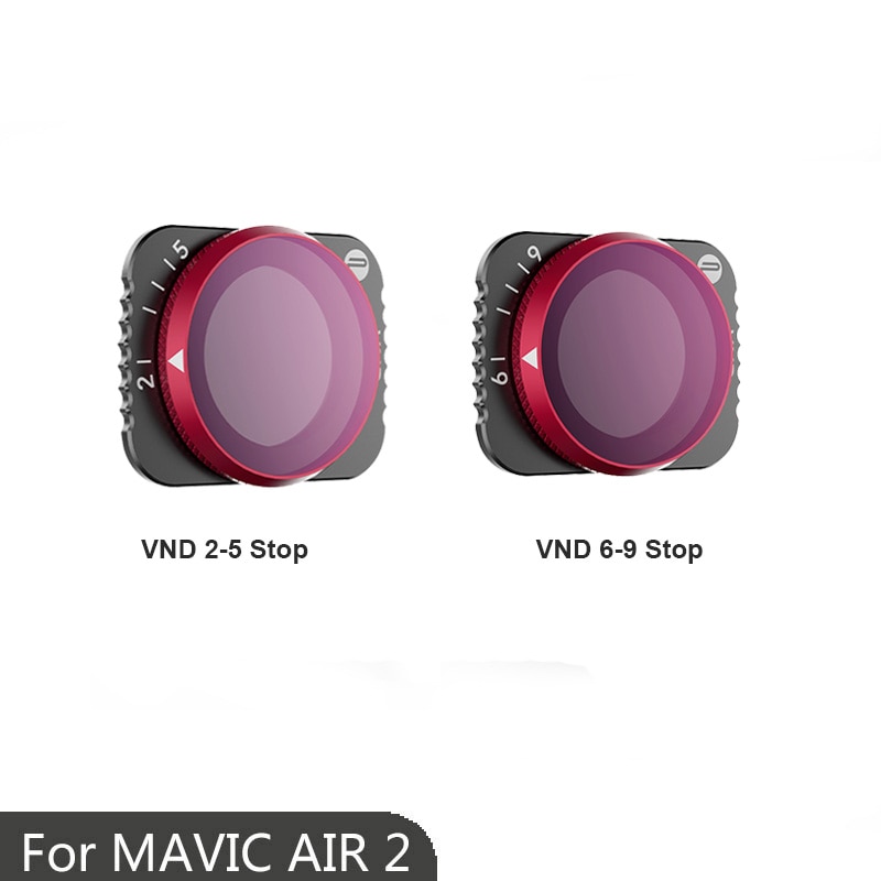 Pgytech mavic air 2 vnd filter 2-5 stop 6-9 stop quick-release kameralinsefilter til dji mavic air 2 drone tilbehør