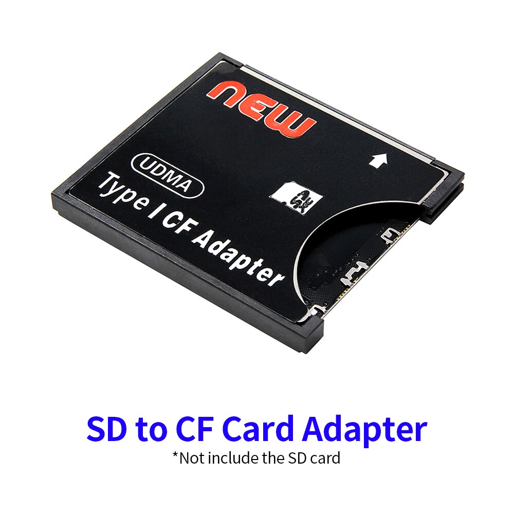 Sd Naar Cf Card Adapter Sd Naar Compact Flash Type I Card Converter Geheugenkaartlezer Ondersteuning Wifi Sd-kaart tot 512Gb Geheugen