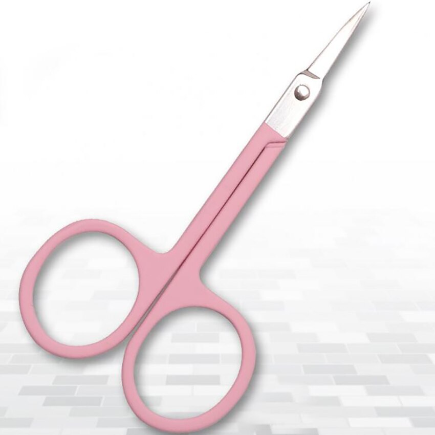 Small Precision Scissors Nose Hair Scissors, Curved Safety Blade with Straight Tip for Trimming Facial Hair, Ear Hair, Eyebrow