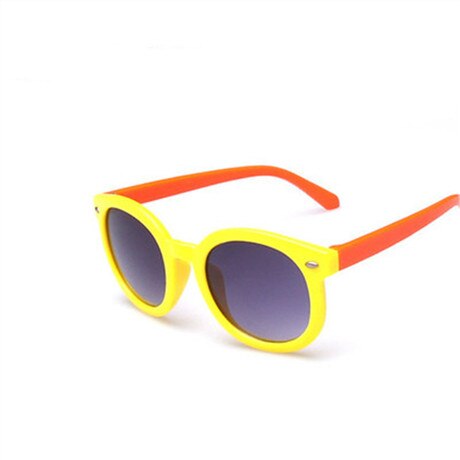 Børns solbriller runde retro dreng pige briller klassiske high-end populære mærke  uv400 solbriller: C1