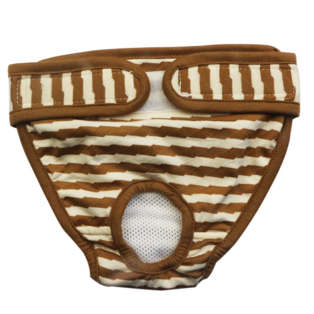 Couches pour hommes et femmes, sous-vêtements menstruels, culottes hygiéniques réutilisables pour petits chiens, pour la stimulation des règles: Brown / XL
