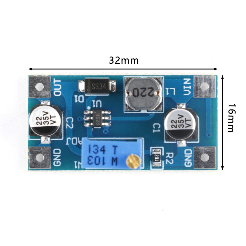 5 pcs xh -m415 sx1308 dc- dc step up power supply module 2a adjustable step-up boost converter 2v-24v