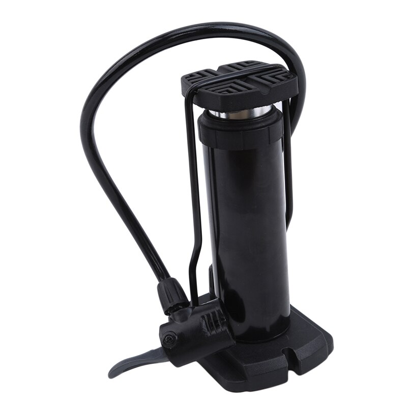 Bike Pump Mini Bike Floor Pump Foot Activated Bicycle Air Pump and Aluminum Alloy Portable Bike Pump Mountain Bike Tire: black