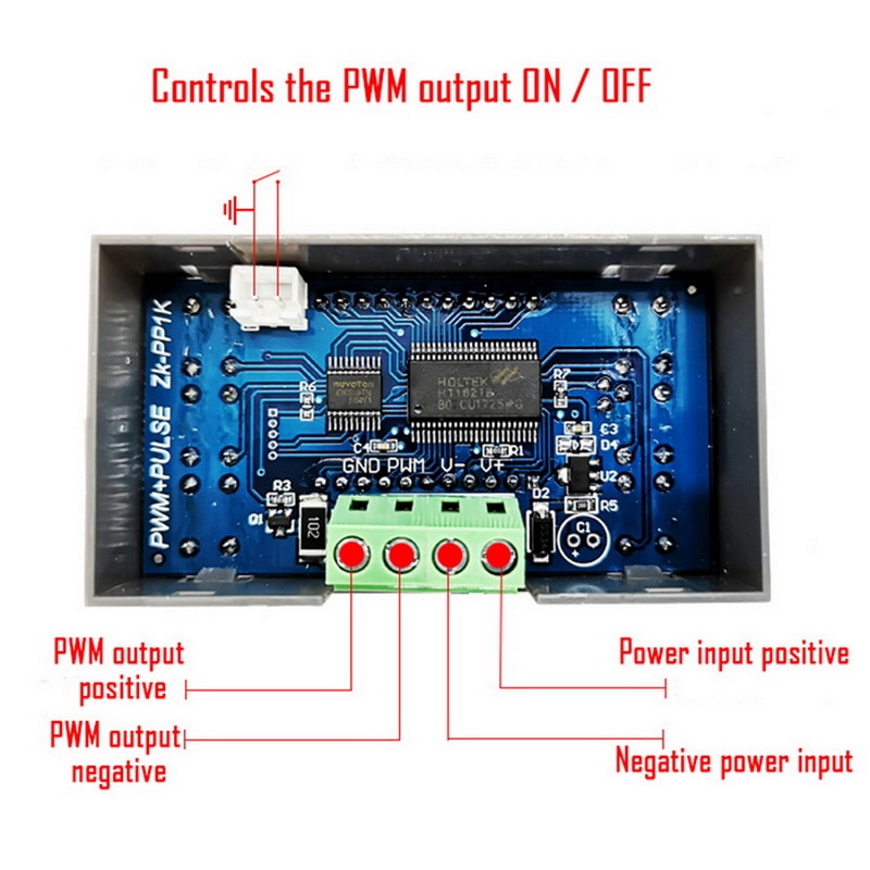 Module de conducteur du générateur 8A de Signal de PWM de ZK-PP2K pour le moteur/lampe