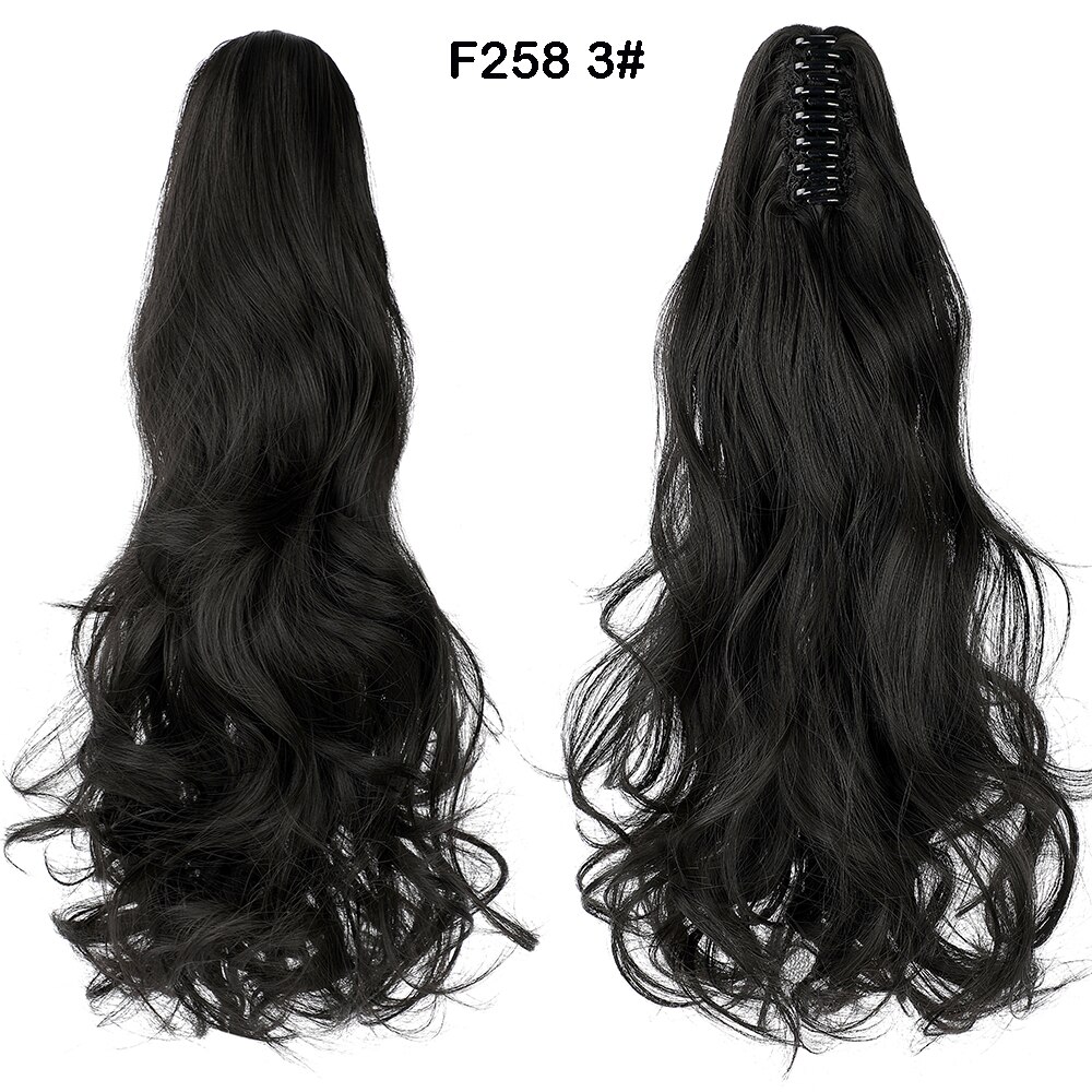 SHANGZI – Extension synthétique queue de cheval tressée, postiche queue de cheval noire pour femmes: F258 3