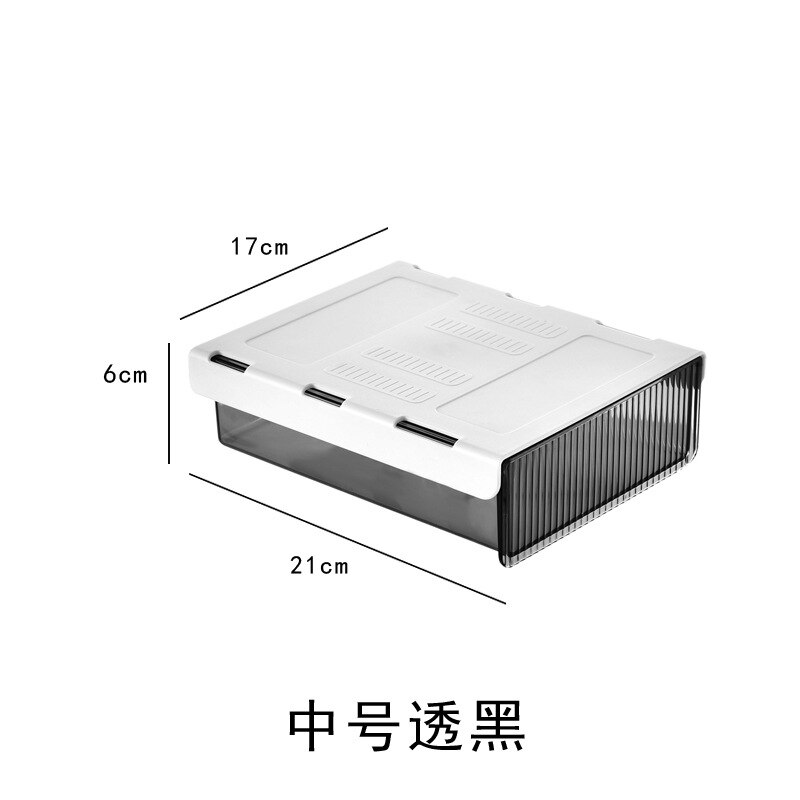 Caja de almacenamiento para debajo del escritorio, cajón Invisible, tipo pasta inferior, acabado, , para dormitorio: A