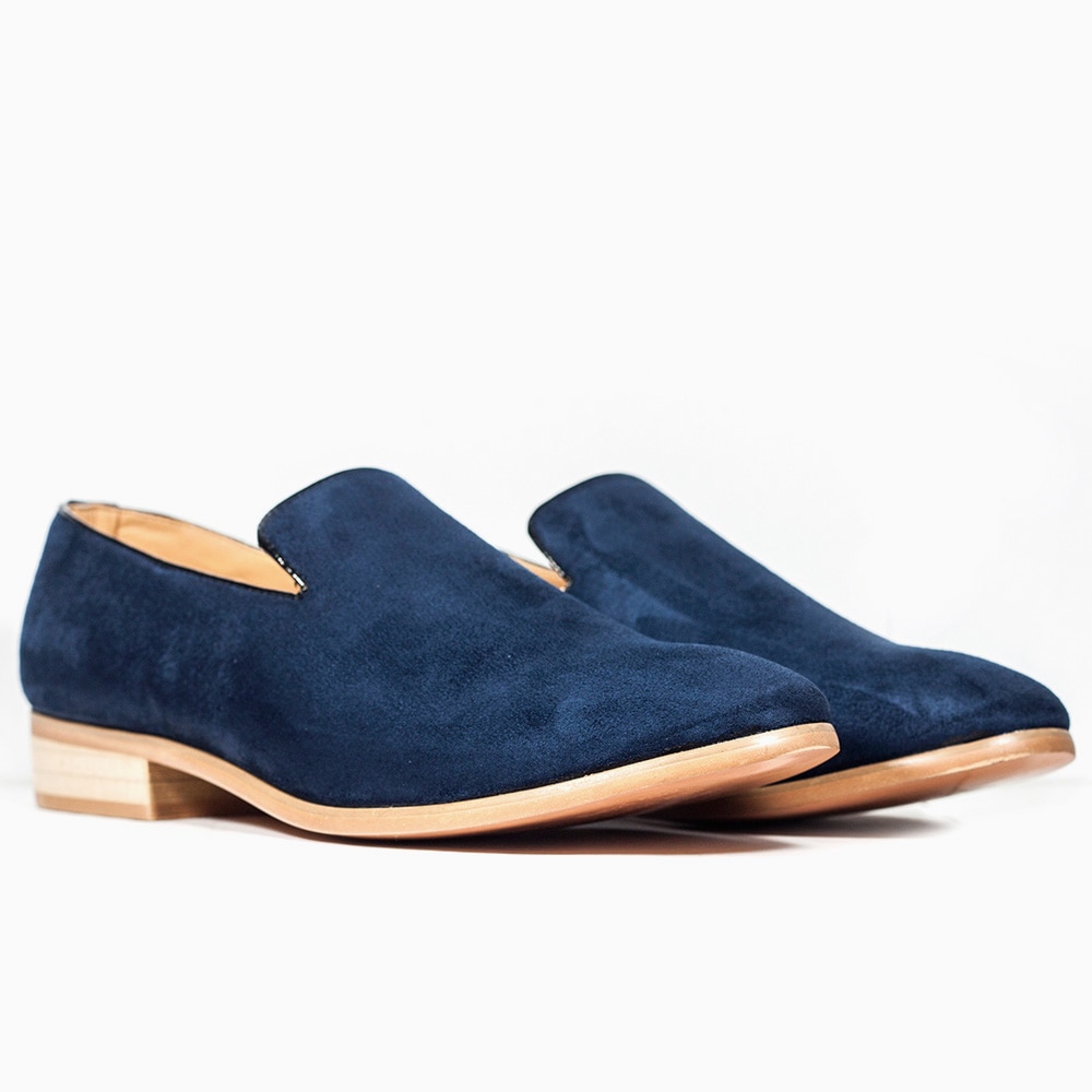 Semsket skinn loafers mokkasin uformelt menn oxfords sko mannlige spiss tå mann sko