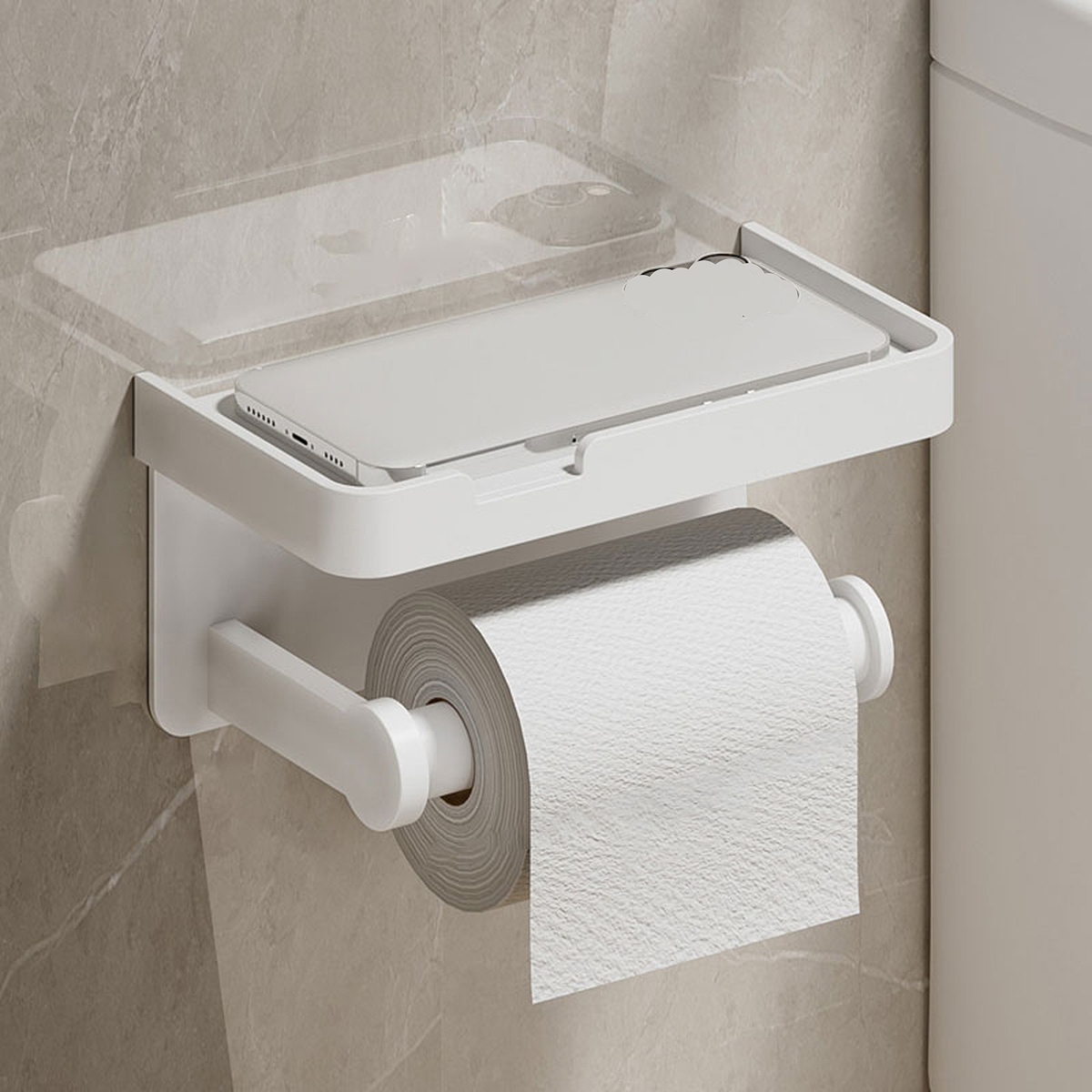 Toilet Paper Holder Wall-Mounted Aluminum Alloy Toilet Roll Paper Holder Tissue Rack Bathroom Tissue Holder Bathroom Accessories: Red