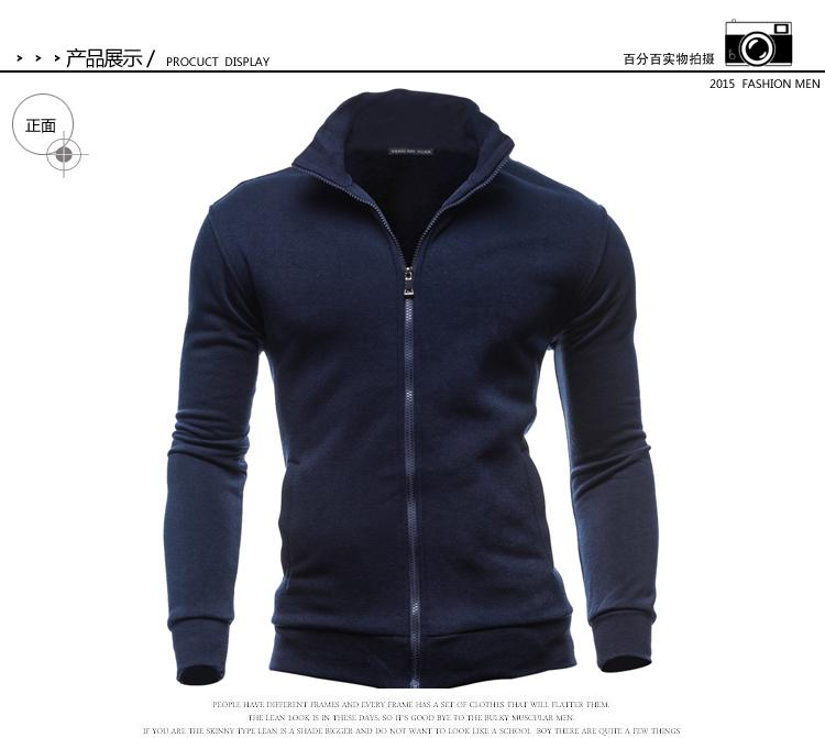 Hardlooptraining herenjas heren golfjassen jas slim fit trui voor heren casual sportjas heren sportkleding tops: M / Blauw
