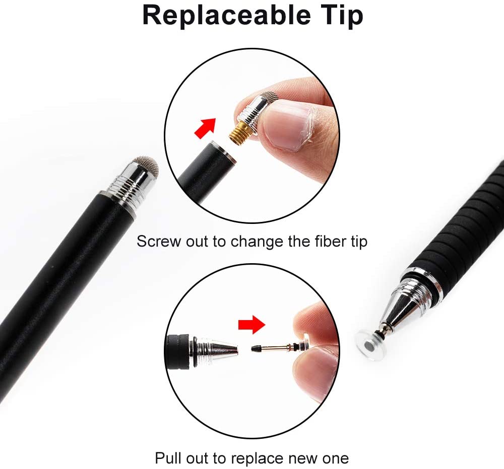 Uniwersalny długopis Stylus 2 w 1 z włóknem szklanym Tablet pojemnościowy ekran Caneta Touch Pen do telefonów komórkowych akcesoria do długopisów inteligentnych